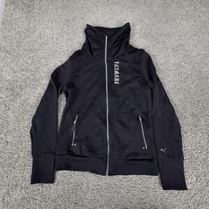 Puma Ferrari Jacket Womens Medium Black Full Zip Track Racing High Neck 568920
